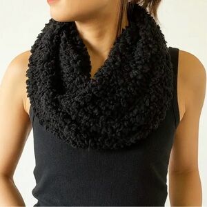 Francescas Black Popcorn Infinity Scarf